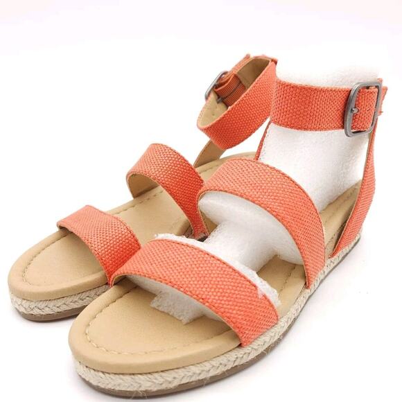 Lucky Brand Wensdei Womens 6M Coral Vada Woven Strappy Espadrille Sandal Strappy - Picture 2 of 8
